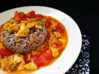 Make Tomato-covered rice step 0