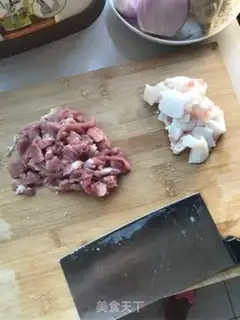 Make White fried meat step 1