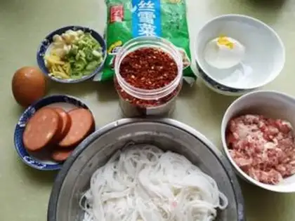 Make Egg and ham line step 2