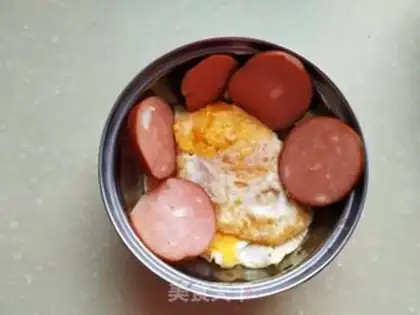 Make Egg and ham line step 9