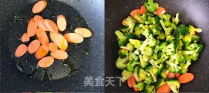 Make Ham sausage and broccoli step 3
