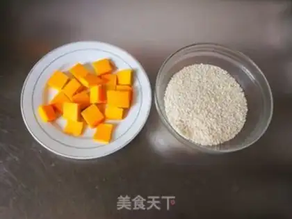 Make Pumpkin rice step 1