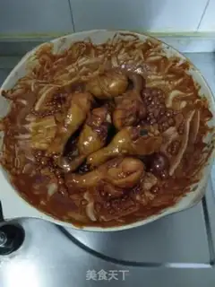 Make Red chicken calf step 5