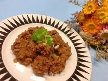 Make Almond rice powdered meat step 7