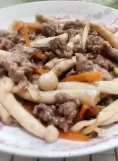 Make Beef fried sea mushrooms step 6
