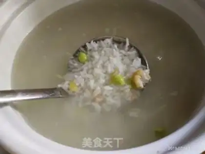 Make Shrimp rice mushroom congee step 4