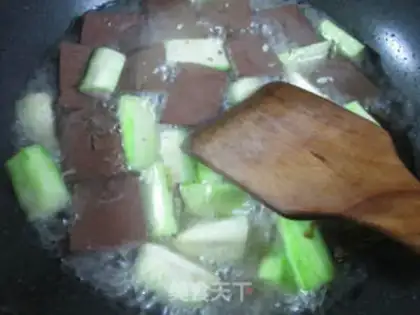 Make Duck blood boils silkmelon step 7