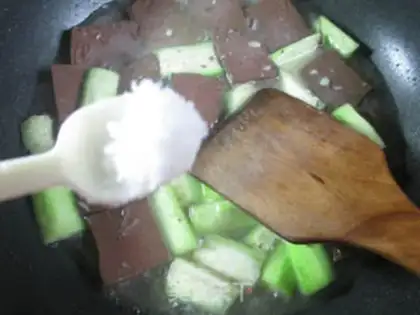 Make Duck blood boils silkmelon step 8
