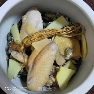 Make Chicken soup, little abalone step 2