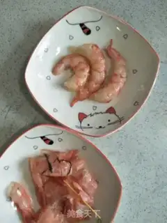 Make Steam shrimp and melon step 1