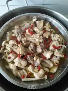 Make Seafood mushroom steam chicken step 6