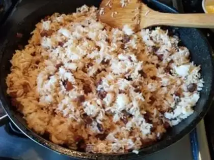 Make X-O SALAMI FRIED RICE step 6