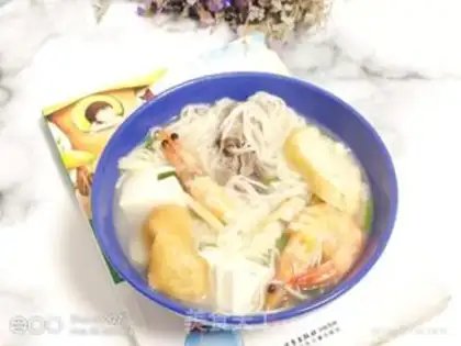 Make Shrimp tofu noodles step 4