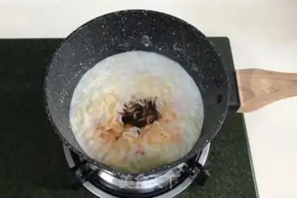 Make Milk turkey noodles step 5