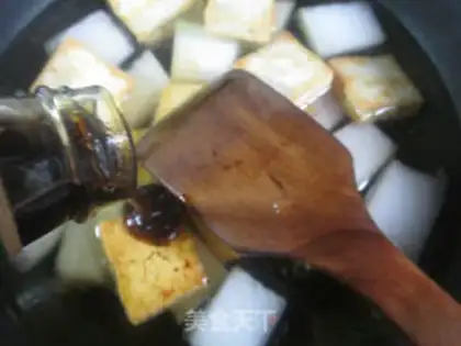 Make The old tofu burns the melon step 6