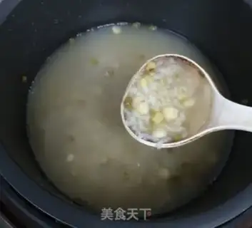 Make Green bean congee step 3