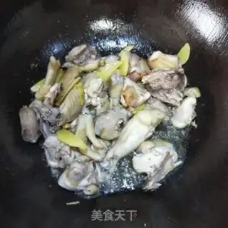 Make Tea mushroom chicken stew step 6