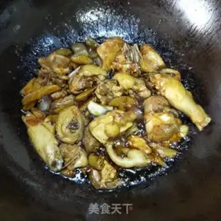 Make Tea mushroom chicken stew step 7
