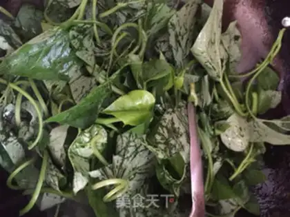 Make Red potato leaves step 2