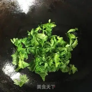 Make Celery leaves and eggs step 2