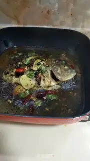 Make A red-burned tilapia step 20