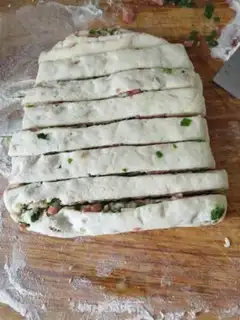 Make Onion ham rolls step 8