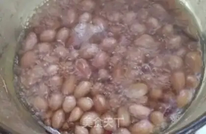 Make Mustard and bitter peanut rice step 2