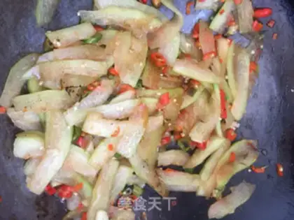 Make Watermelon peeled chili step 2