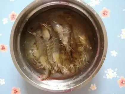 Make Shrimp burning step 0
