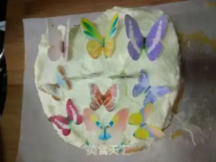 Make Butterfly butter, fruit cake step 24