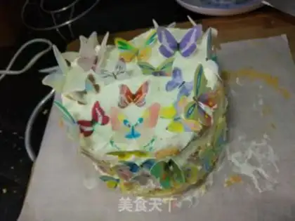 Make Butterfly butter, fruit cake step 26