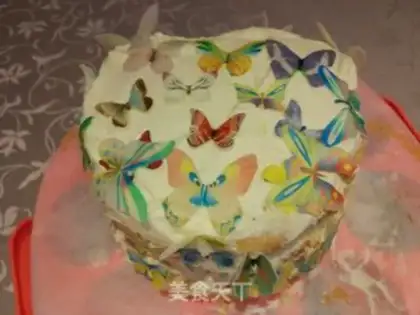 Make Butterfly butter, fruit cake step 27