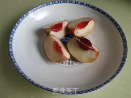 Make Ice cream and peaches step 1