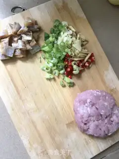 Make Salt fish eggplant step 1