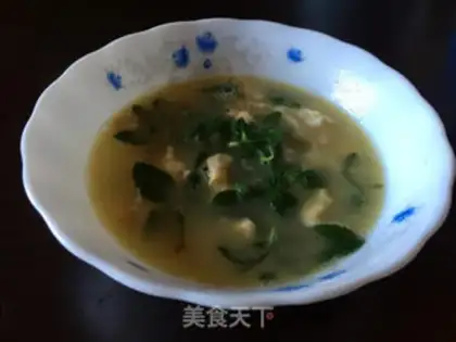 Make Mint egg soup step 5