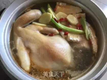 Make The chicken soup of time step 11