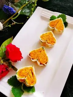 Make Pumpkin egg rolls step 14