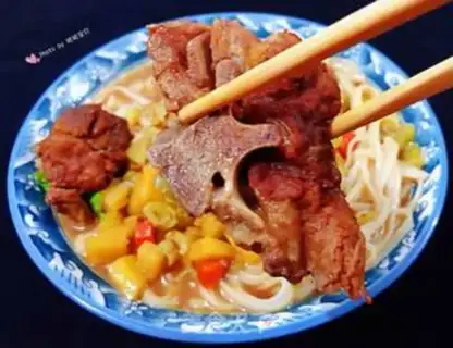Make The pasta when the ribs are red step 13