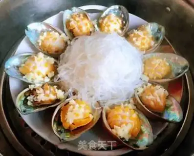 Make Garlic fans steam abalone step 6