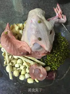 Make Old pigeon green bean soup step 0