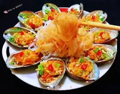 Make Garlic fans steam abalone step 13