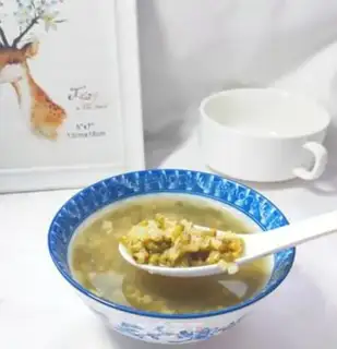 Make Green bean congee step 4