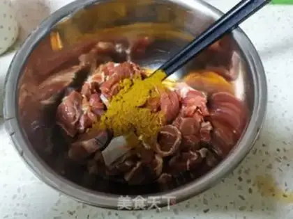 Make Curry beef jerky step 2