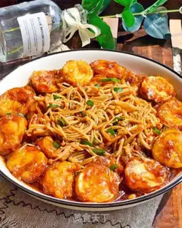 Make Ginger mushrooms burning Okja tofu step 5
