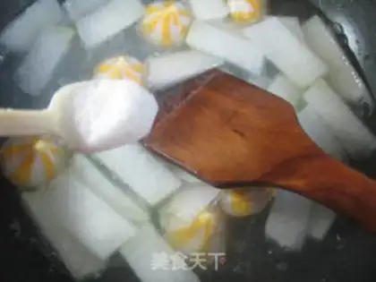 Make Fishseeds for winter melon fan soup step 4