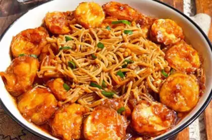 Make Ginger mushrooms burning Okja tofu step 6