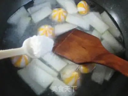 Make Fishseeds for winter melon fan soup step 5