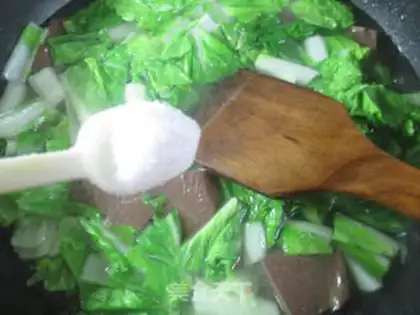 Make Duck-blooded cabbage for fans step 5