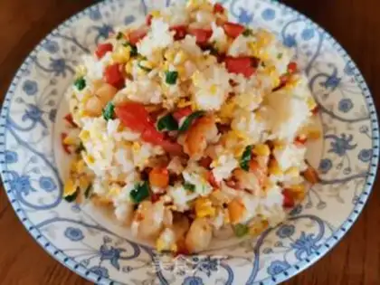 Make Shrimp egg fried rice step 7