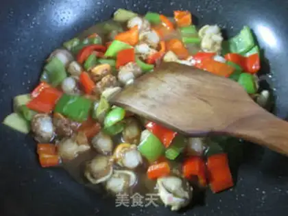 Make Cream pepper scallops step 7